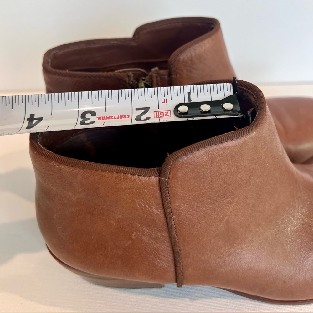 Sam Edelman PETTY Brown Leather Ankle Boots Size 6 - Picture 5 of 9